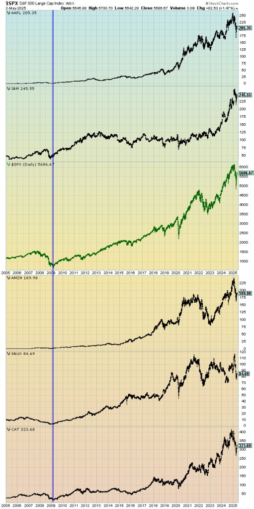 S&P500 and prominent stocks